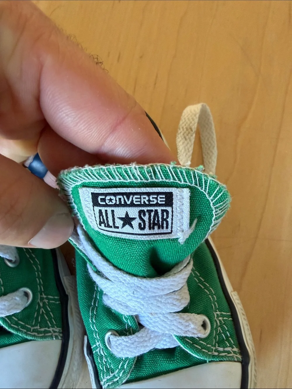 Converse Kids Green Canvas Low-Top Sneakers with White Accents